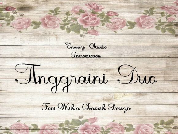 Anggraini: Modern Calligraphic Font for Crafters
